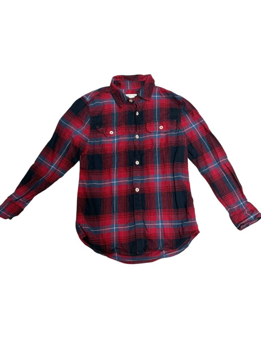 Tucker + Tate Kids Plaid Button Front Flannel Shirt Size M 8/10 - EUC